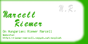 marcell riemer business card